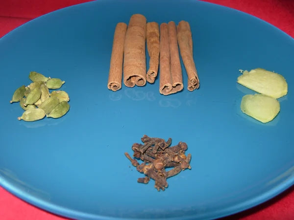 Cinnamon, ginger, cloves and cardamom