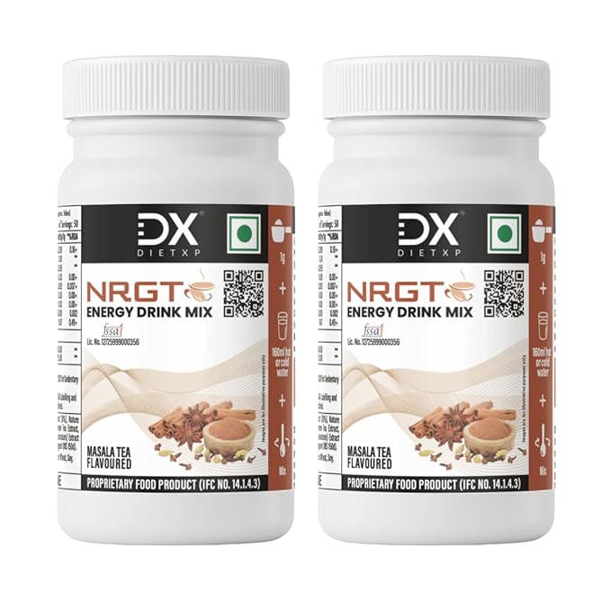 DietXp NRGT Energy Drink Mix – Masala Tea Flavoured (50g) Pack Of 2 Main image