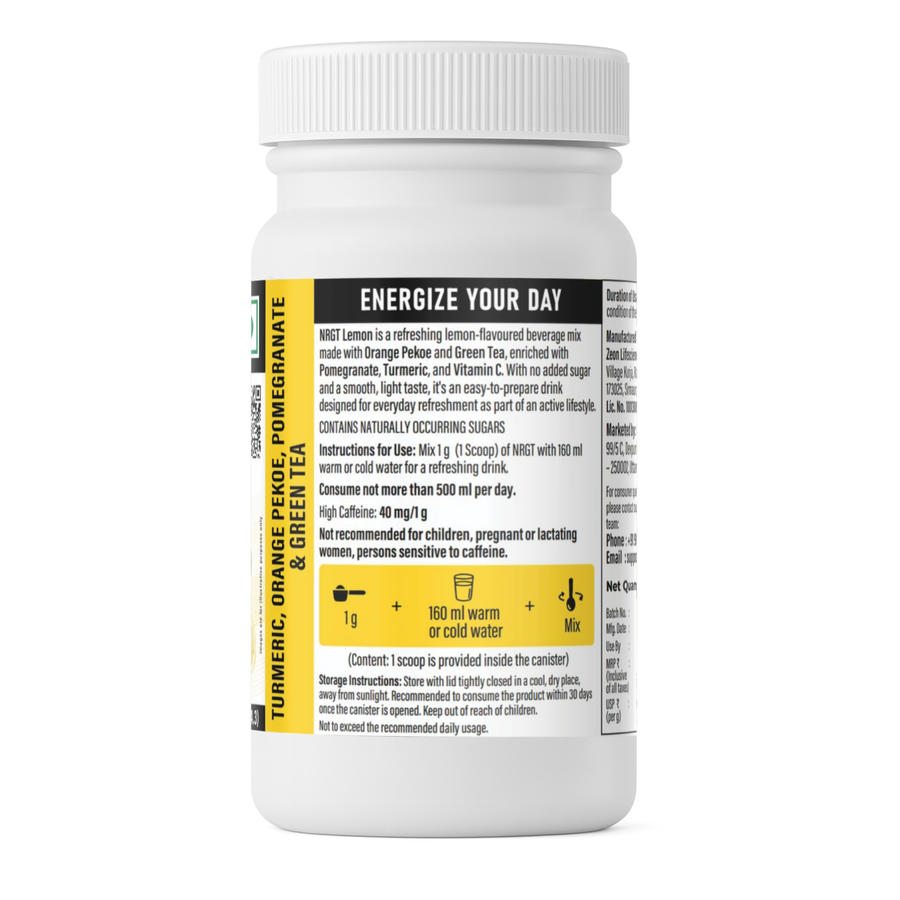 Supplement bottle with label on a white background