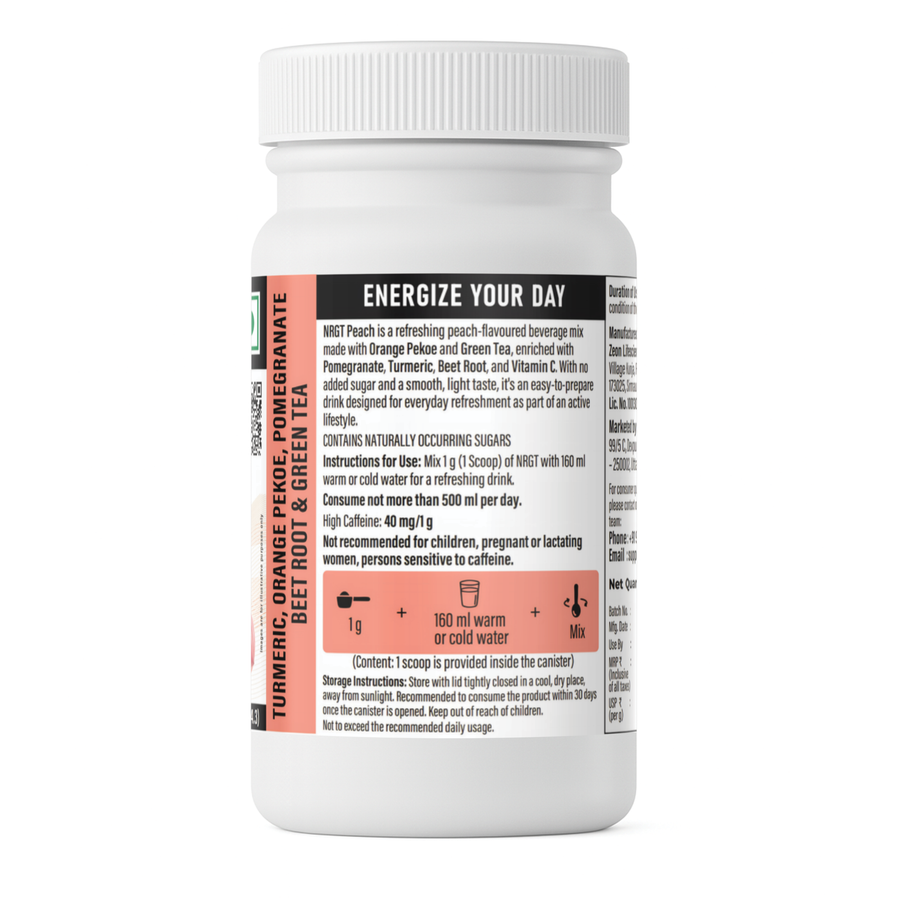 Supplement bottle with label on a white background