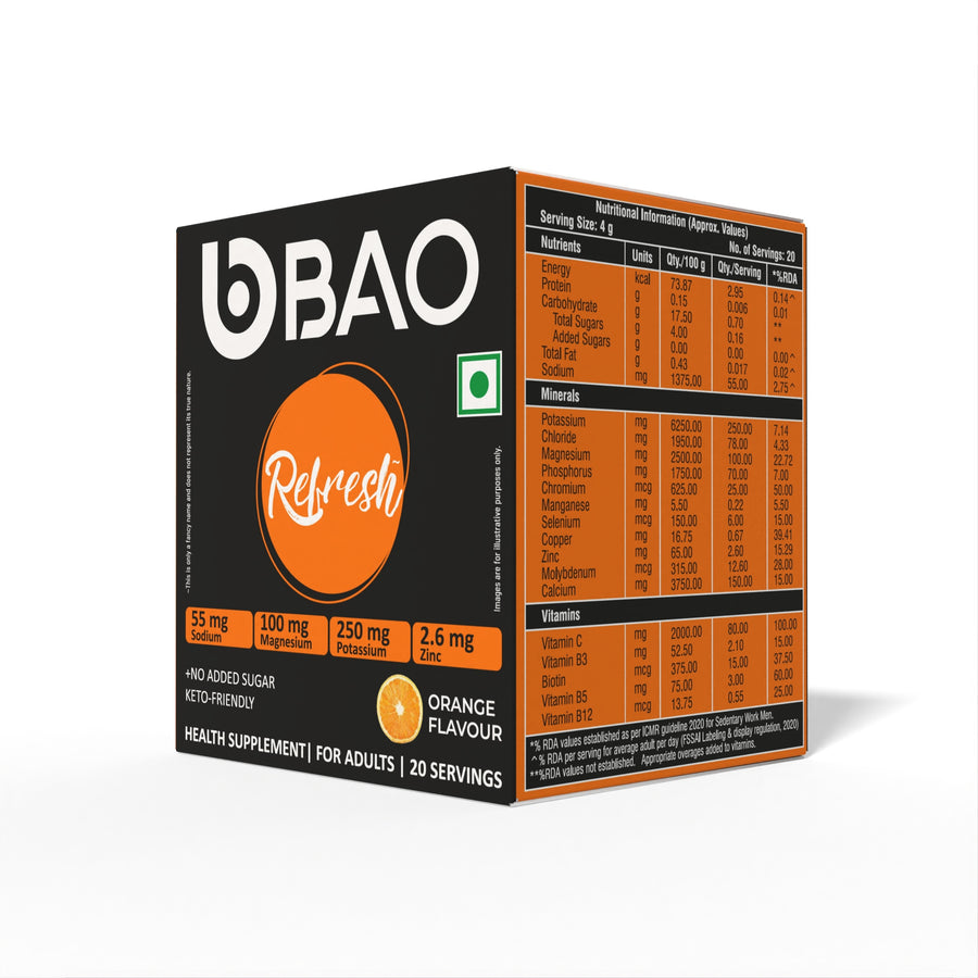 BAO Refresh orange flavour box