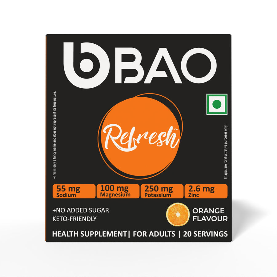 BAO Refresh hydration powder front pack
