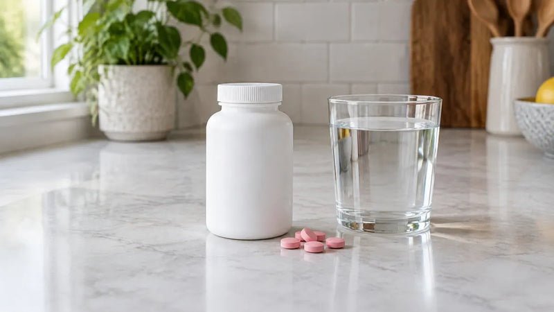 Vitamin B12 tablets with water