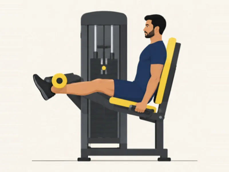 Leg extension: finish, legs straight