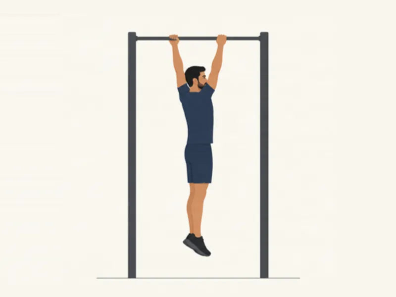 Pull-up: start, hanging with straight arms