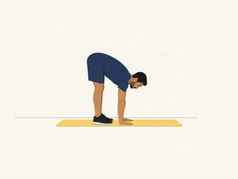 Inchworm: start, hands on the floor