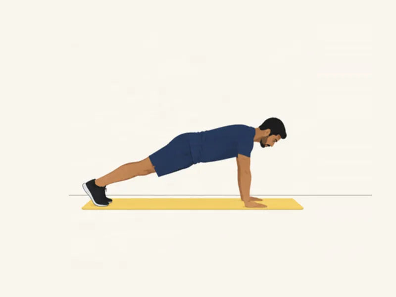 Inchworm: finish, walked out to a push-up position