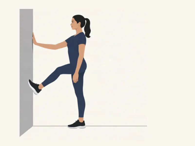 Leg swings: start, leg swung forward