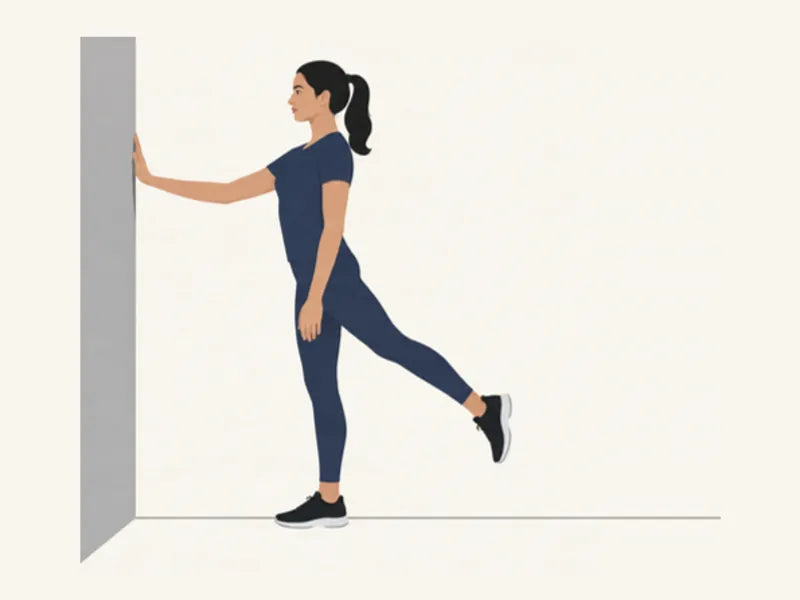 Leg swings: finish, leg swung back